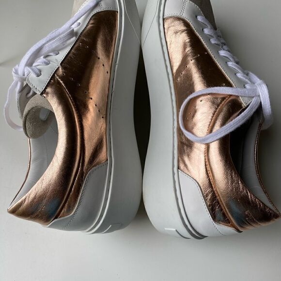 Primabase leather sneakers metallic Italian Size 38 - Picture 6 of 12
